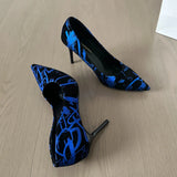 Calista Blue Ink Heels