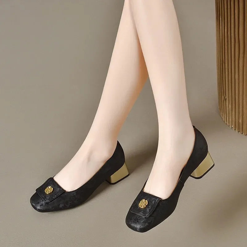 Elora Square Toe Heels