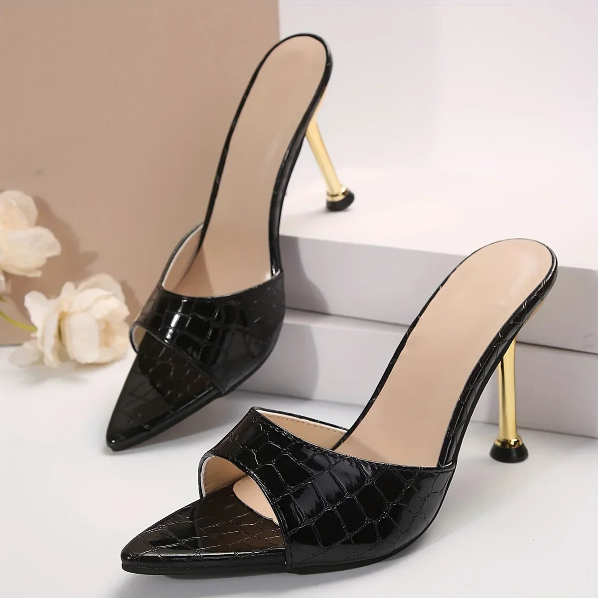 Verlisse Croc Heels