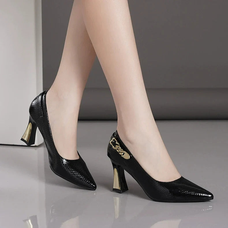 Talesse Chain Accent Heels