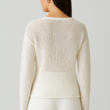 Sheer Textured Knit Sweater