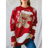 Women's Knitted Long Sleeve Christmas Sweater