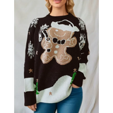 Women's Knitted Long Sleeve Christmas Sweater