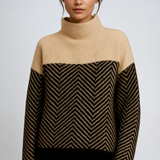 The Eireann Chevron Turtleneck Sweater
