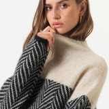 The Eireann Chevron Turtleneck Sweater