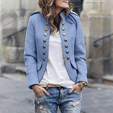 Blazer With Stand-Up Collar for Women