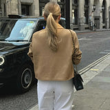 Women's Button-Down Suede Jacket