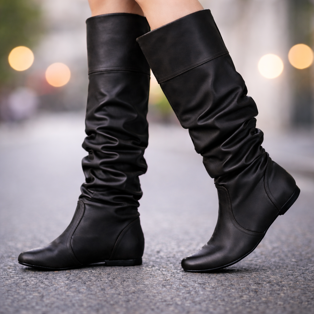 Brisala Wrinkled Calf Boots